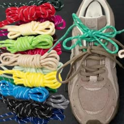 DIY Colorful Diagonal Dots Round Rope Shoelaces Coarse Weave Polyester Shoes Laces for Women Men Sports Casual Sneaker Shoes