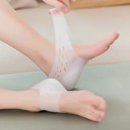 Unisex Invisible Height Increase 5CM Silicone Socks Gel Heel Pads Orthopedic Arch Support Heel Cushion Insoles Foot Massage Pad