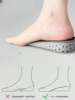 Invisible Height Increase Insoles EVA Memory Foam Men Women Shoe Insole Heel Lifting 2/3/4CM Taller Cushion Heighten Shoe Pad
