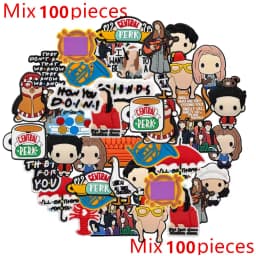 13-100pcs Old Friends Shoe Charms Accessories Cartoon Clog Sandal Shoes Buckle Decorations Children Party Gifts