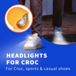 2pcs LED Shoe Lights Charms Sandal Buckle PVC Accessories Clogs Garden Shoes HeadLight 3 Lighting Modes 