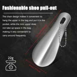 Three-colour 10cm Portable Mini Shoehorn Metal Durable Stainless Steel Fashion Keychain Shoehorn Accessories Shoe Helper