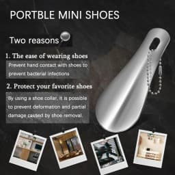 Three-colour 10cm Portable Mini Shoehorn Metal Durable Stainless Steel Fashion Keychain Shoehorn Accessories Shoe Helper
