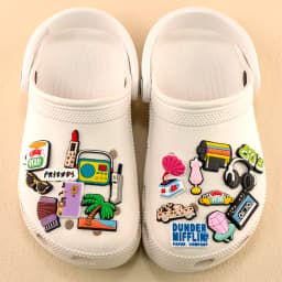 1/30pcs Vintage Vibe Shoe Charms Old School Shoe Decorations Y2K Pins for Girl Creative 80's 90's Sandal Accessories Clog Buckle