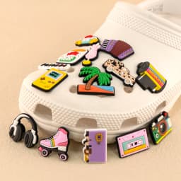 1/30pcs Vintage Vibe Shoe Charms Old School Shoe Decorations Y2K Pins for Girl Creative 80's 90's Sandal Accessories Clog Buckle