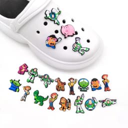 1/20Pcs Set Hot Sale Toy Cartoon Movie PVC Shoe Charms Buzz Lightyear Woody For Slides Sandals Clog Decor DIY Accessories Gifts