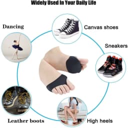 Forefoot Gel Pads Silicone Insoles for Shoes Metatarsal Pad Foot Breathable Shock Absorption Women Feet Pain Relief Shoe Cushion