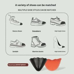 1Pair Toe Plug Insert for Men Women Fill insole Thick Soft Shoes Toe Half Pads Pain Relief Protector Adjustable Size Insoles