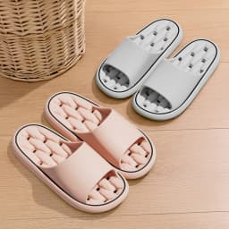 Summer Women Bathroom Slippers EVA Leaky Home Sandals Comfortable Soft Non-slip Slides Indoor Men Quick Drying Flip Flops