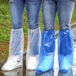 10-200pcs Long Disposable Shoe Covers Waterproof Non Slip Rain Boots Unisex Outdoor Travel Hiking Camping Rainy Days Elastic Top