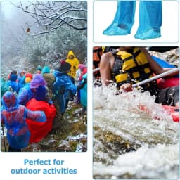 10-200pcs Long Disposable Shoe Covers Waterproof Non Slip Rain Boots Unisex Outdoor Travel Hiking Camping Rainy Days Elastic Top