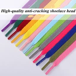 1 Pair Shoelaces Flat Unisex AF1 High-top Sneakers Shoe Laces Double-layer Weaving Process Off Black White Shoelace 36 Colors