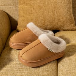 Fashion PU Warm Women Winter Slippers Boot Couple Indoor Outdoor Anti-slip Snow Boots Men Leisure Home Shoes