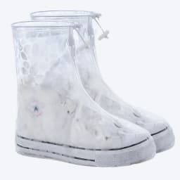 1 Pair Waterproof Shoe Cover Silicone Sport Rain Boot Cover with Layer Non-slip Material Wear-resistant Thick Shoes Cover Unisex
