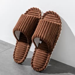 Men's Open Toed Slippers Autumn and Winter Indoor Anti Slip Breathable Bedroom Silent Couple's Home Shoes for Spring and Autumn