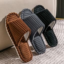 Men's Open Toed Slippers Autumn and Winter Indoor Anti Slip Breathable Bedroom Silent Couple's Home Shoes for Spring and Autumn