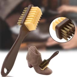 2-in-1 Suede & Shoe Brush with Eraser | for Boots, Nubuck & Imitation Leather Care | Double-Sided Effective Cleaning Tool