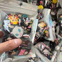 1-28pcs Demon Slayer Shoe Charms Cartoon Anime Haired Warrior Sandal Decoration Clogs Garden Shoes Accessories Kids Boys Gift