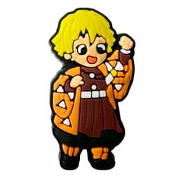 1-28pcs Demon Slayer Shoe Charms Cartoon Anime Haired Warrior Sandal Decoration Clogs Garden Shoes Accessories Kids Boys Gift