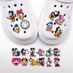 1/20Pcs Mickey Minnie Donald Duck High Quality Shoe Charms For Slides Sandals DIY Custom Accessories PVC Clog Decor Party Gift