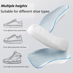 Height Increase Insole Orthopedic Insoles for Man Insoles for Shoes Cushioning Insoles Sea Height Growing Sole XID05