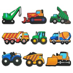 Engineering Vehicles Cars Set PVC Shoe Charms Accessories for Clogs Slide Sandals Shoe Decoration Buckles Pins Boys Girls Gifts