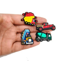 Engineering Vehicles Cars Set PVC Shoe Charms Accessories for Clogs Slide Sandals Shoe Decoration Buckles Pins Boys Girls Gifts