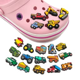 Engineering Vehicles Cars Set PVC Shoe Charms Accessories for Clogs Slide Sandals Shoe Decoration Buckles Pins Boys Girls Gifts