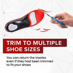 Premium 220+lbs Heavy Duty Arch Support Insoles Orthopedic Sport Insoles for Feet PU Gel Shock Absorption Sole Pad Women Men