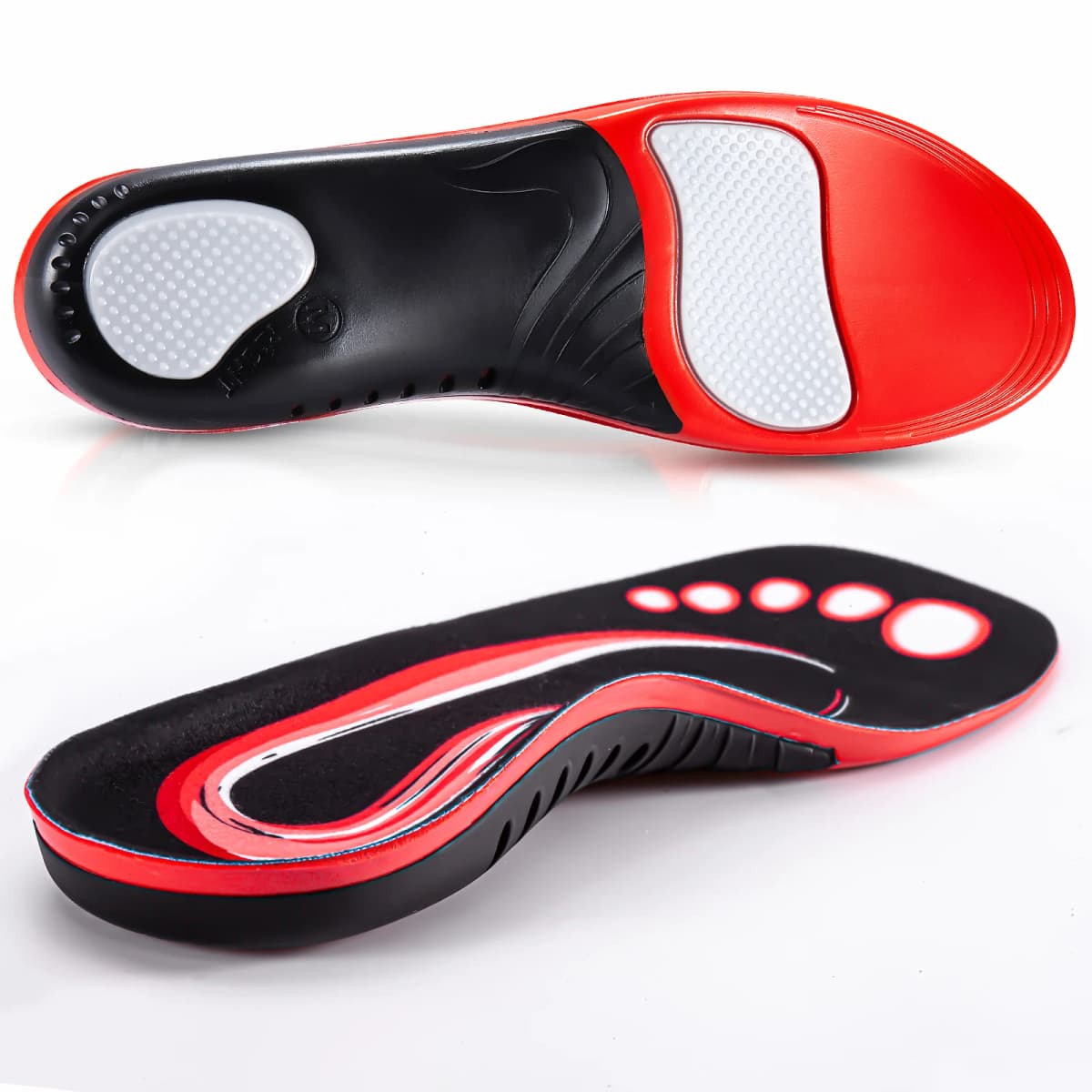 Premium 220+lbs Heavy Duty Arch Support Insoles Orthopedic Sport Insoles for Feet PU Gel Shock Absorption Sole Pad Women Men