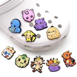 1-10pcs Pokemon Pikachu Shoe Charms for Sandals Decoration PVC Accessories For Christmas Birthday Gift Party Gifs