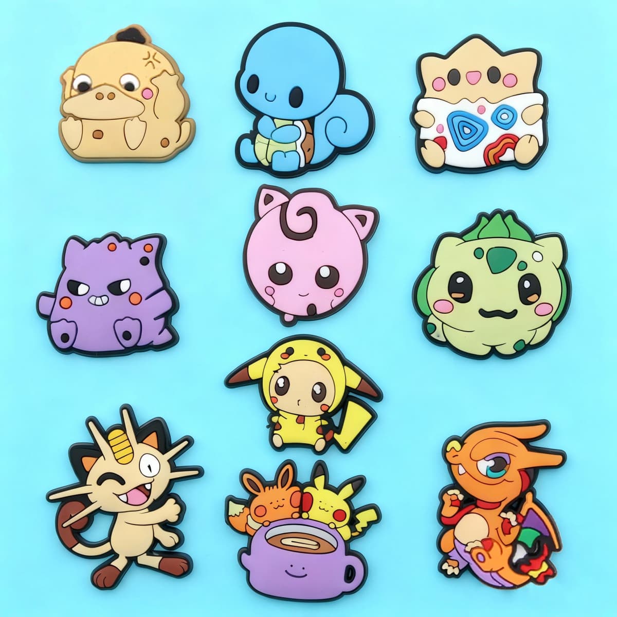 1-10pcs Pokemon Pikachu Shoe Charms for Sandals Decoration PVC Accessories For Christmas Birthday Gift Party Gifs