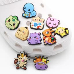 1-10pcs Pokemon Pikachu Shoe Charms for Sandals Decoration PVC Accessories For Christmas Birthday Gift Party Gifs