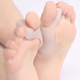 1 Pair Unisex Silicone Toe Covers Comfortable Big Toe Separator Protector Foot Care Accessory for Personal Hygiene