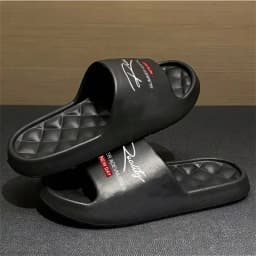 New ins-style reality print comfortable thick-soled EVA casual breathable slide sandals for men and women, suitable for home, bathroom, and outdoor use, versatile