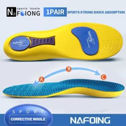 Sport Orthopedic Insoles for Feet Men Women EVA Breathable Shock Absorption Shoes Insole for Running Basketball Sport Care Pads