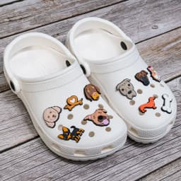 1pcs PVC Dog Dachshund Corgi Paw Shoe Charms Shoe Decorations Accessories Pins for Women Men Kids Gift,Bulldog Clog Buckles