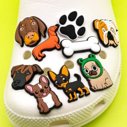 1pcs PVC Dog Dachshund Corgi Paw Shoe Charms Shoe Decorations Accessories Pins for Women Men Kids Gift,Bulldog Clog Buckles