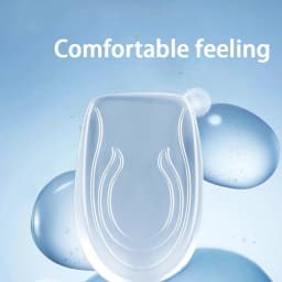 1Pair Men's and Women's Height Increasing Insoles Invisible Elastic Heel Pads Silicone Shock Absorbing Insoles