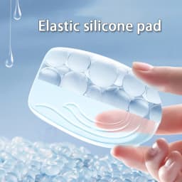 1Pair Men's and Women's Height Increasing Insoles Invisible Elastic Heel Pads Silicone Shock Absorbing Insoles