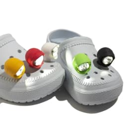 2Pcs/Set LED Shoe Light Charms DIY Rainbow Flashlight Shoe Decorations Accessories Decorations Sandal Decorate