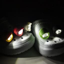 2Pcs/Set LED Shoe Light Charms DIY Rainbow Flashlight Shoe Decorations Accessories Decorations Sandal Decorate