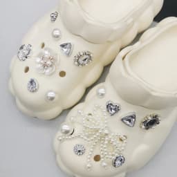 16PCS DIY Flowers Water Droplet Shoe Charms Decorations Heart Shaped Shoe Buckles Ornament Mutlifunctional Bowknot Shoe Clips