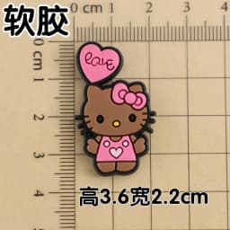 Hawaiian-themed Decor Hello Kitty Shoe Charms Brown Cat Summer Sandal & Clog Decorations Holiday Gift for Boys and Girls