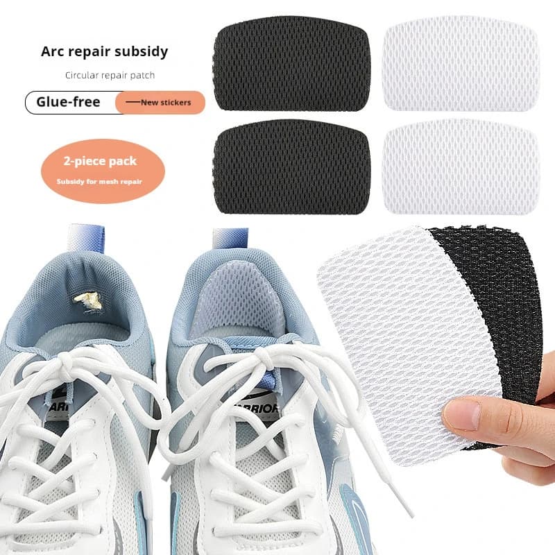 2pcs/6pcs Mesh Sneaker Patches Self-Adhesive Anti-Abrasive Heel Stickers Sneaker Heel Protectors Heel Repair Foot Care Products