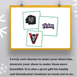 14pcs Mesuca Venom Movie PVC Shoe Charms Cartoon DIY Accessories Sandals Garden Shoes Buckle Decoration for Party Gifts