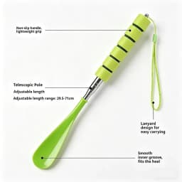 Stretchable Long Metal Shoehorn 30cm-71cm Shoe Horn for Pregnant Women Elderly People Household Shoe Spoon Shoe Spatula