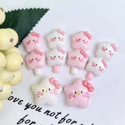 12 Pairs Of Hello Kitty Shoes Charm Cartoon Cat Footwear Accessories Suitable For Sandals Sandal Decorations Festive Gifts