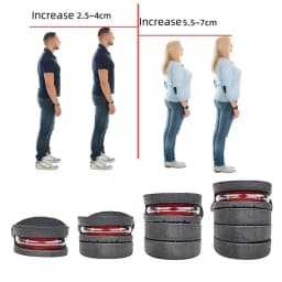 Height Increase Insoles for Men Women Heel Shoe Lift Insert Air Cushion Heightening Insoles Adjustable Shock Absorbing Foot Pad