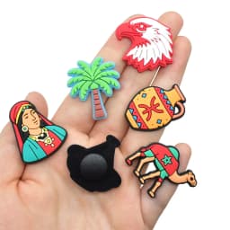 21Pcs Morocco Theme Shoe Charms for Croc Clogs, Moroccan Flag Camel Mosque Shoe Decor Pins, DIY Accessories Gift